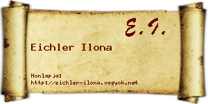 Eichler Ilona névjegykártya